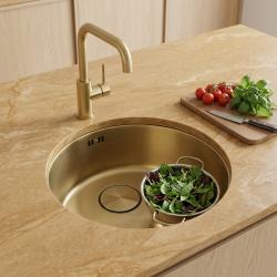 gold-kitchen-sink-with-salad-bowl